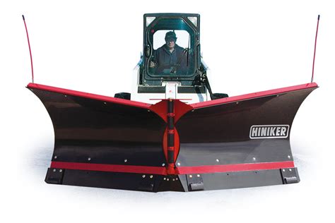 hiniker skid steer plow on cat|skid steer mounted plow.